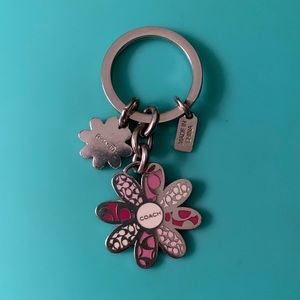 Coach flower keychain